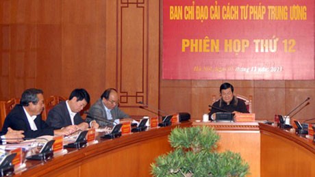 President Truong Tan Sang chairs judicial reform session - ảnh 1